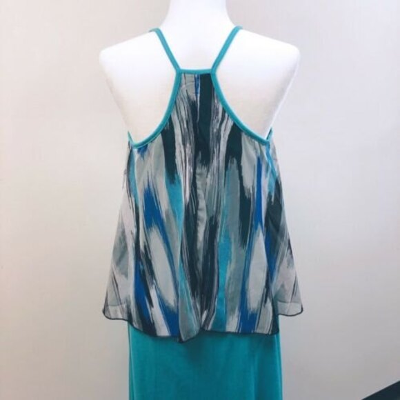 Hang Ten L Maxi Dress Large Juniors Long Stretch Knit Sleeveless Summer Casual - Picture 7 of 10